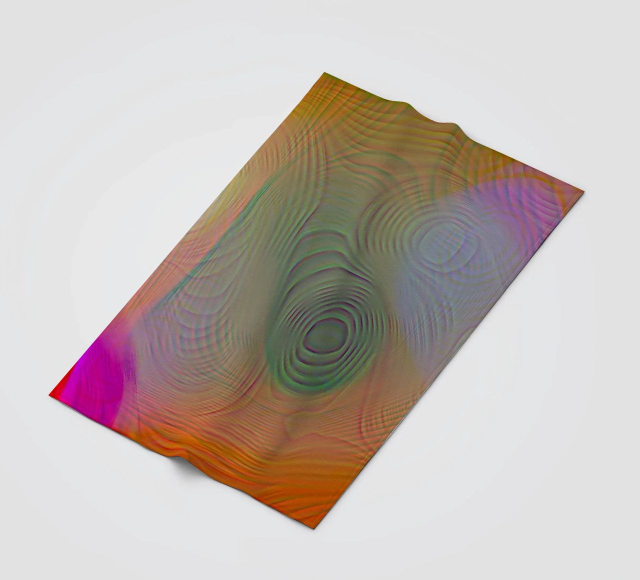 Abstract in summer colours, matt surface in line structure fleece blanket by Gürsel Yesil Digital Art