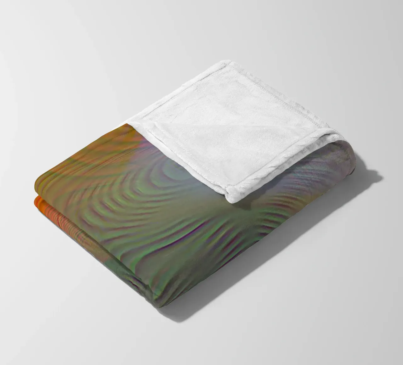 Abstract in summer colours, matt surface in line structure fleece blanket by Gürsel Yesil Digital Art