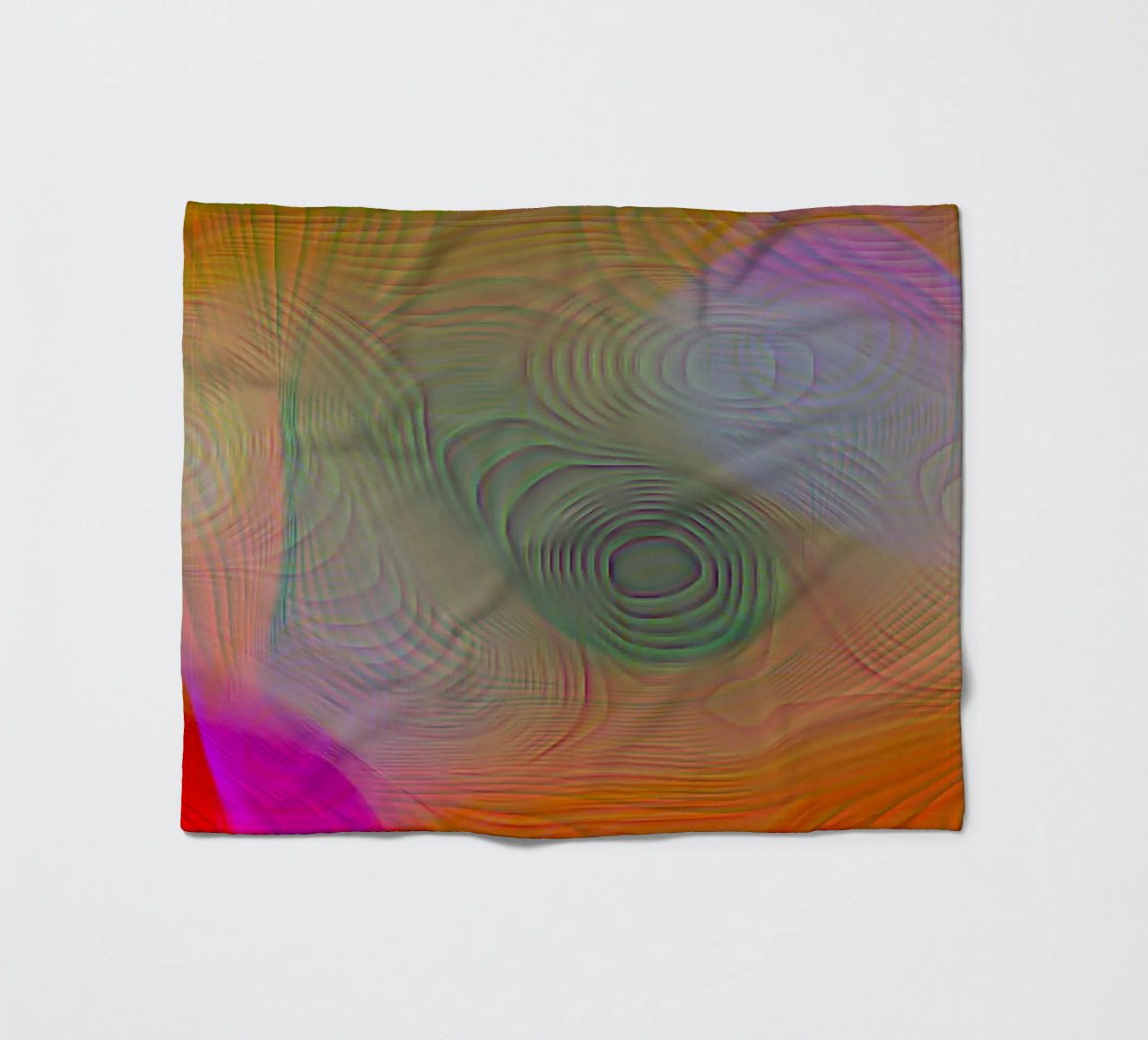 Abstract in summer colours, matt surface in line structure fleece blanket by Gürsel Yesil Digital Art
