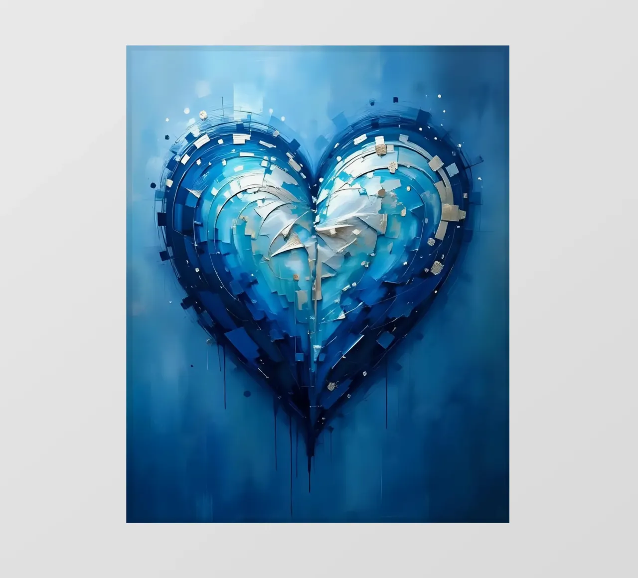 cuore_blu_argento_1 telo in pvc da Pink- und LoveArt by LK