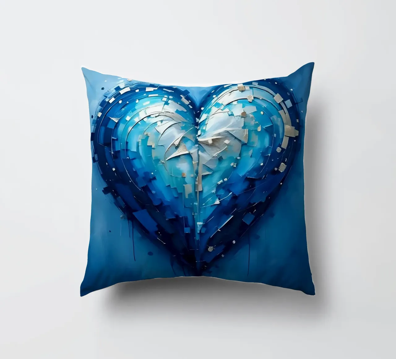 cuore_blu_argento_1 cuscino da Pink- und LoveArt by LK