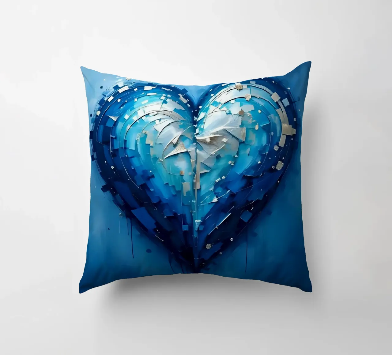 cuore_blu_argento_1 cuscino da Pink- und LoveArt by LK