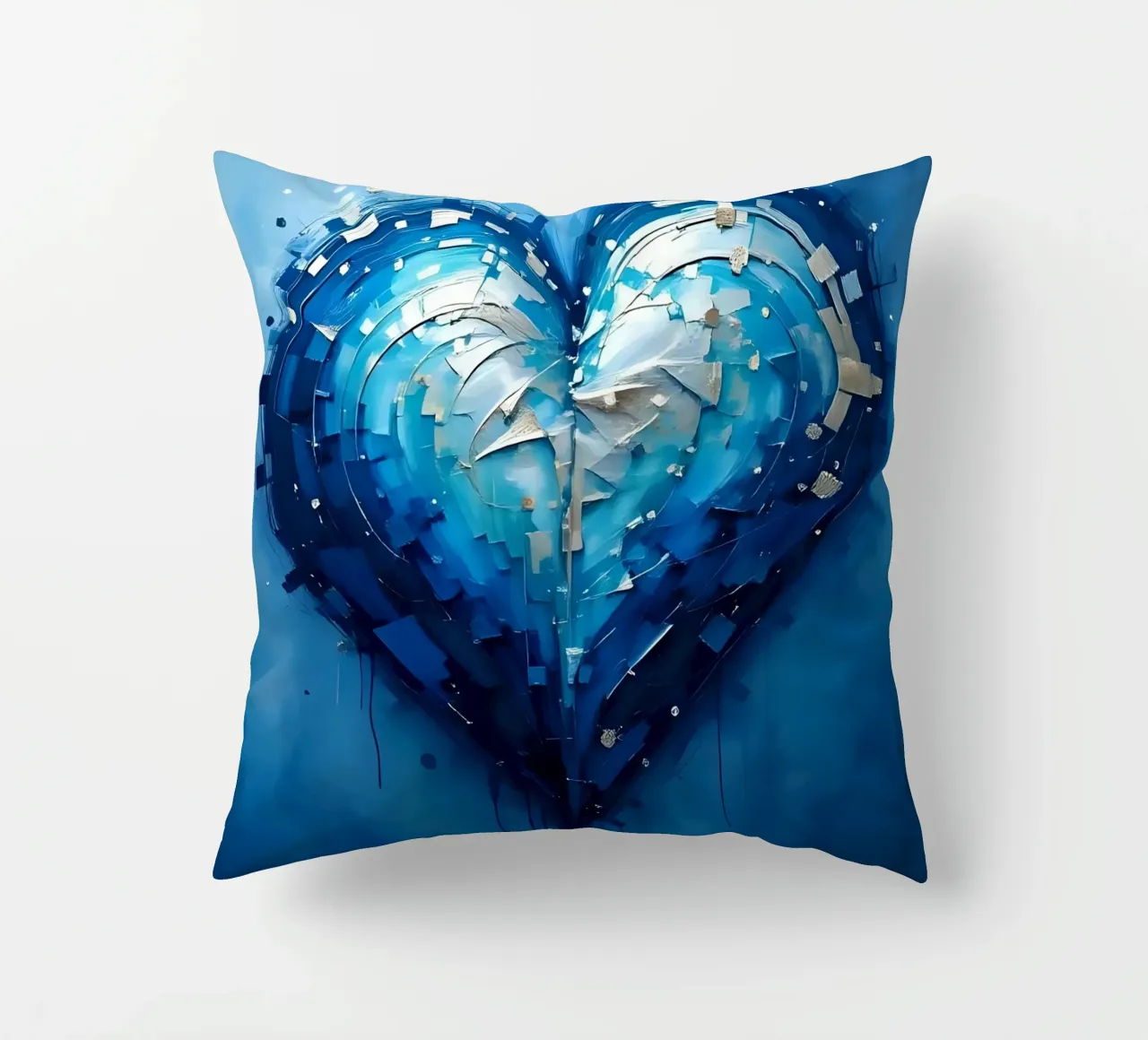 cuore_blu_argento_1 cuscino da Pink- und LoveArt by LK