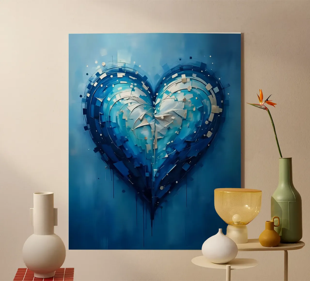 cuore_blu_argento_1 plexiglass da Pink- und LoveArt by LK