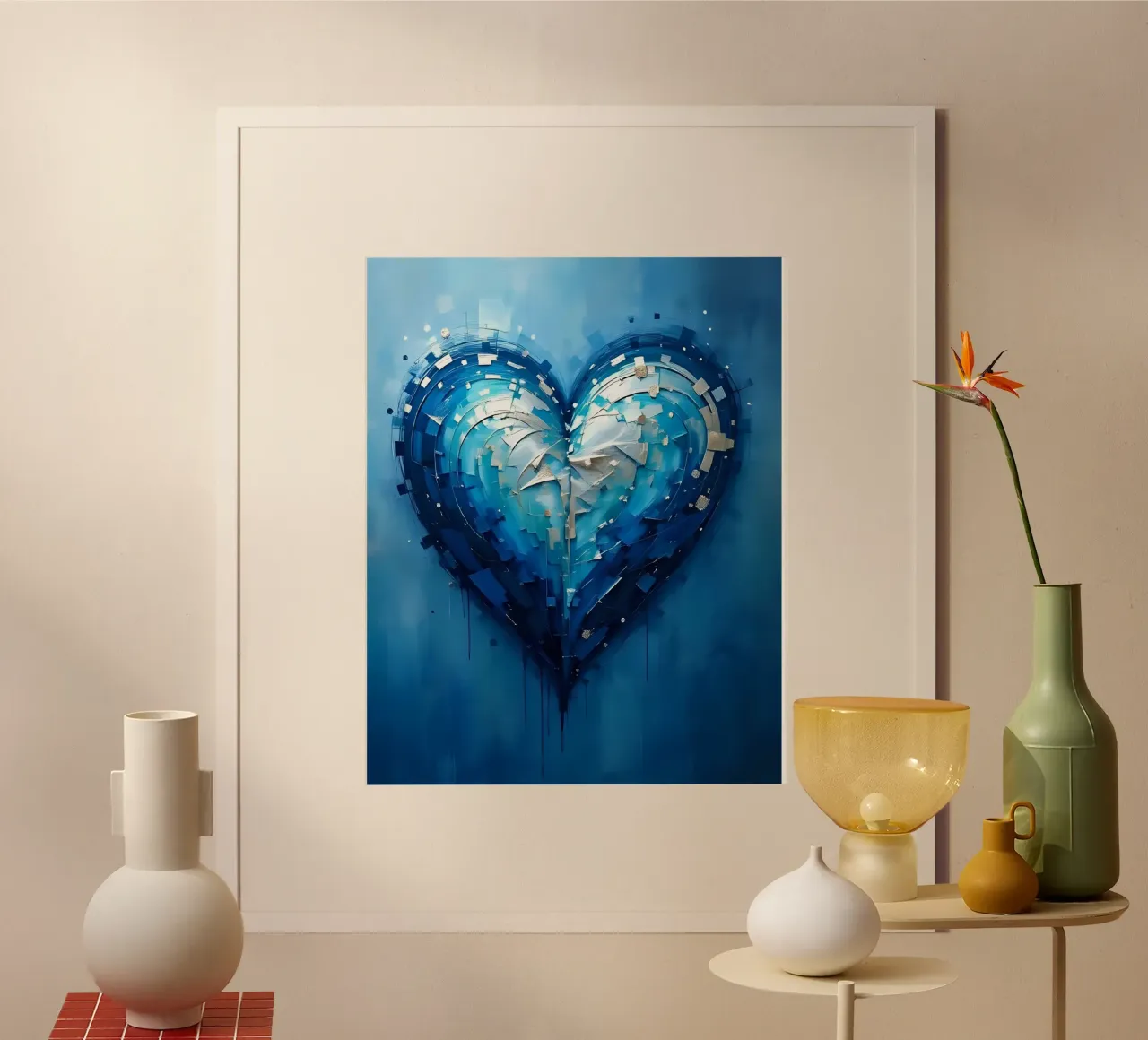 cuore_blu_argento_1 carta hahnemühle da Pink- und LoveArt by LK