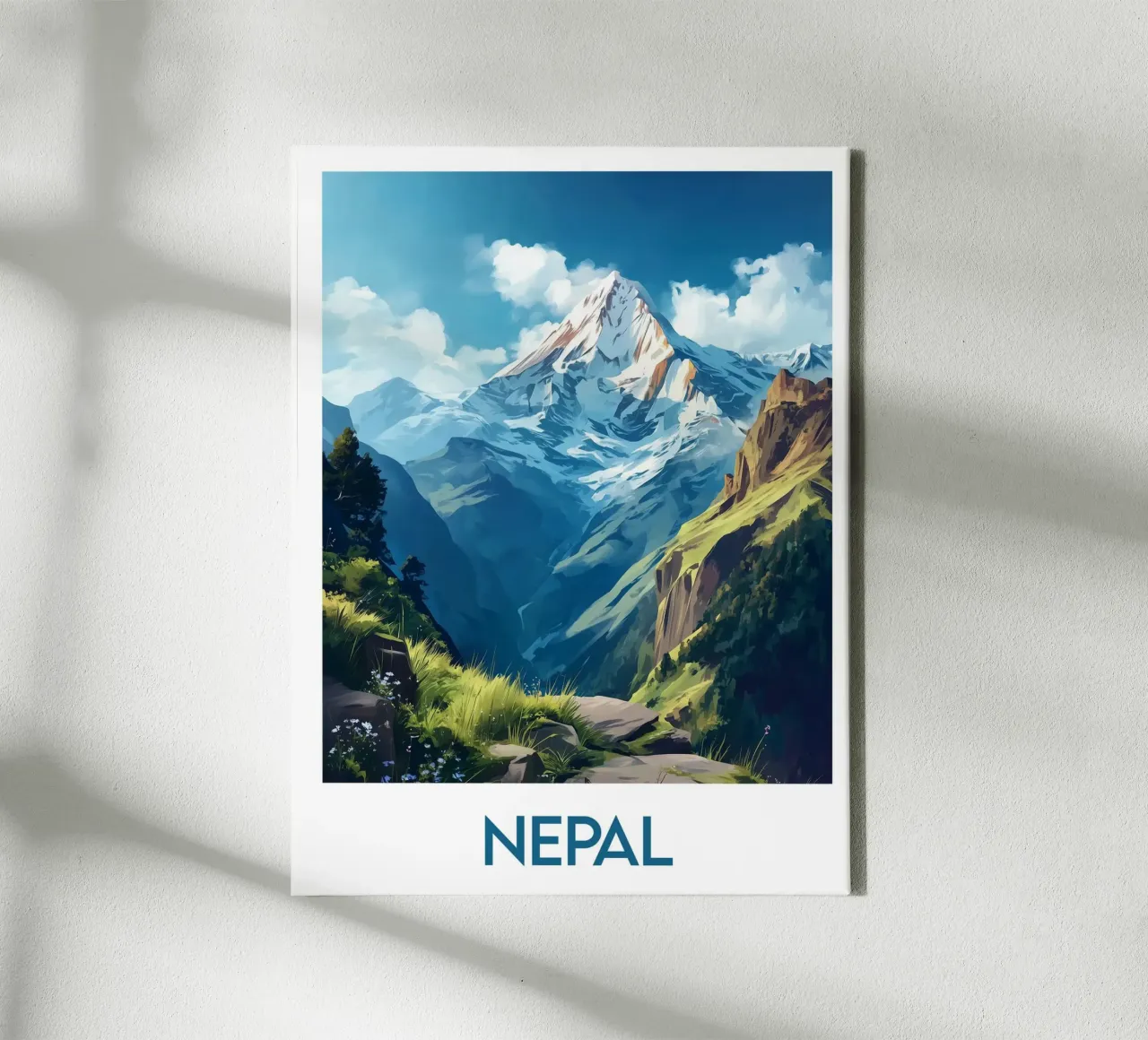 Poster Nepal Leinwand von Frame the World