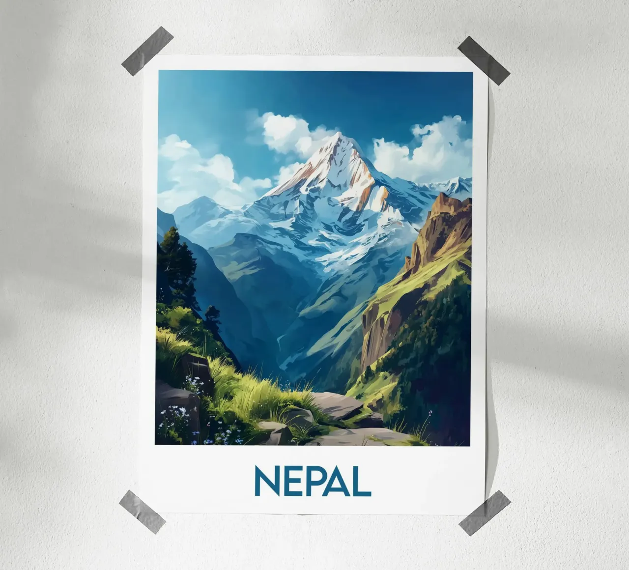 Poster del Nepal carta hahnemühle da Frame the World