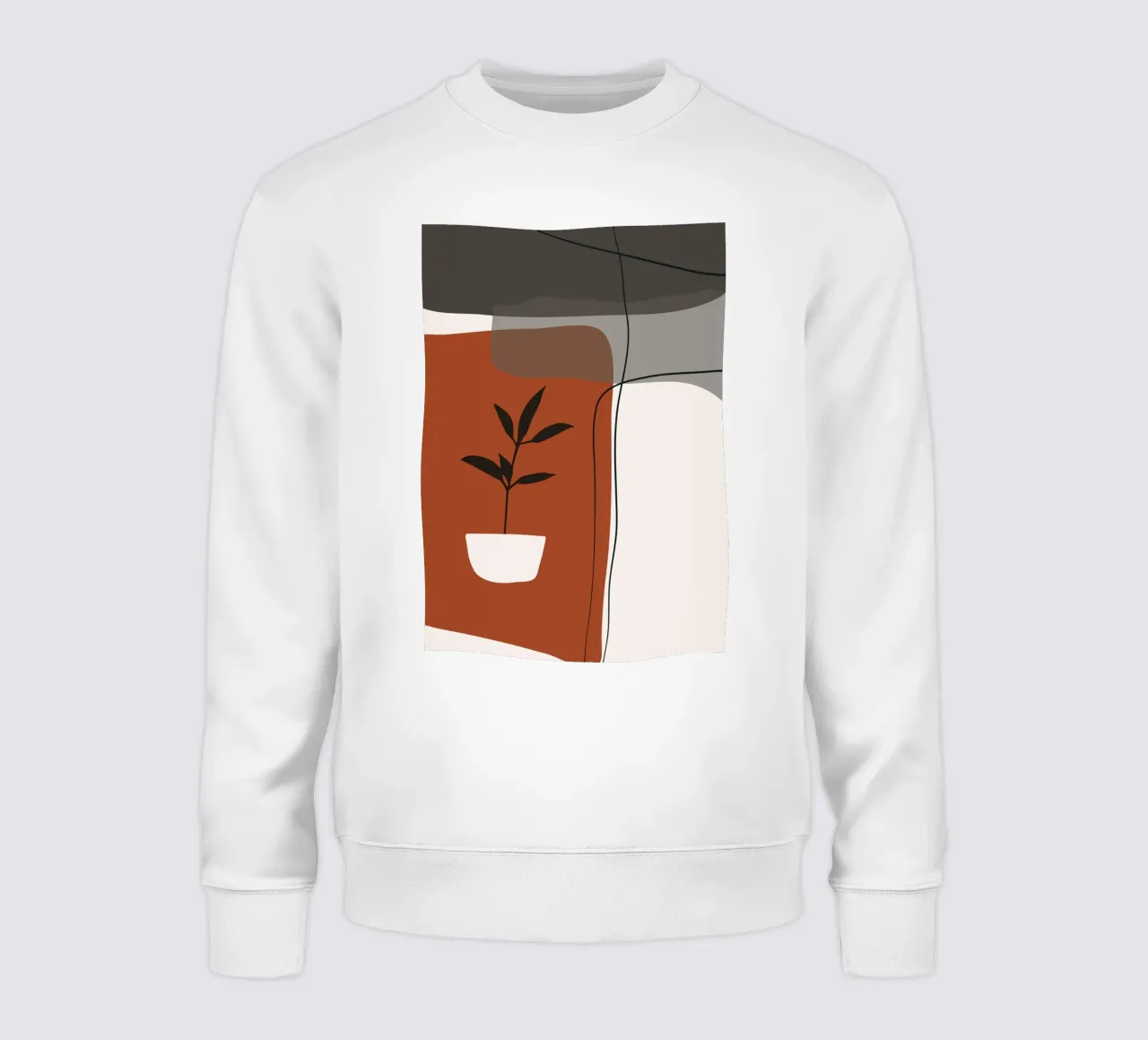 Minimalistic simple potted Sweatshirt von edsonramosart
