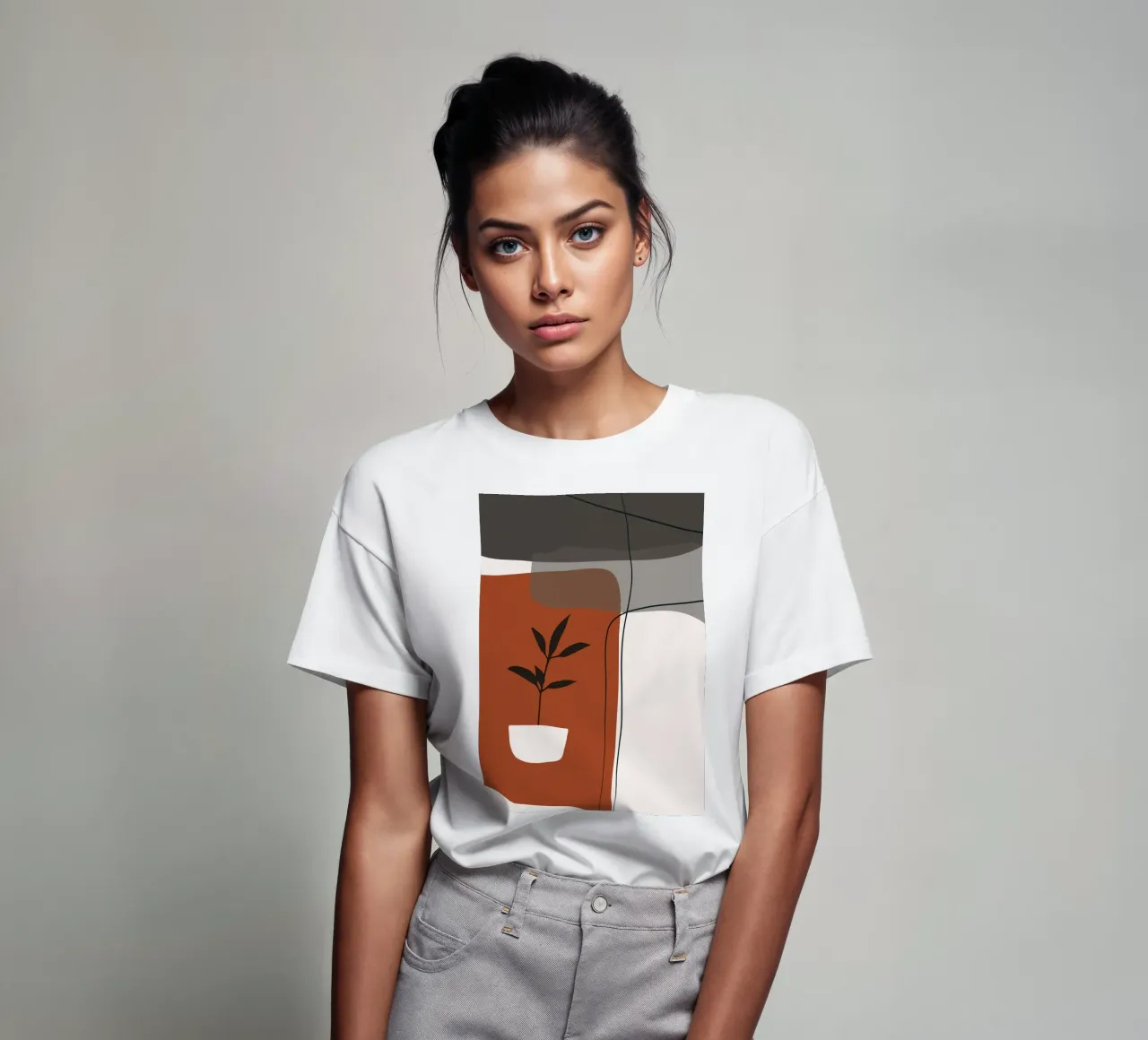 Minimalistic simple potted t-shirt da edsonramosart