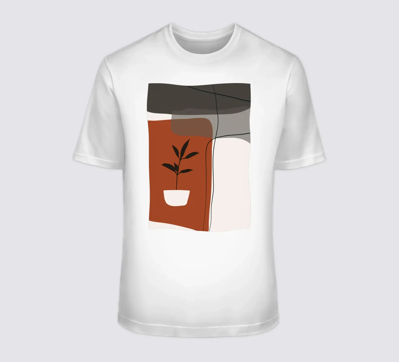 Minimalistic simple potted t-shirt da edsonramosart