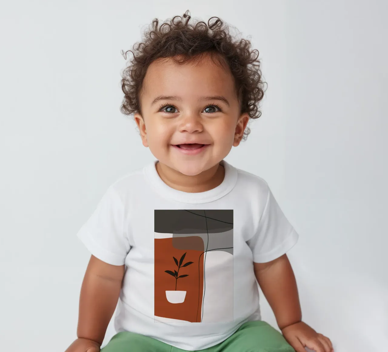 Minimalistic simple potted maglietta neonato da edsonramosart