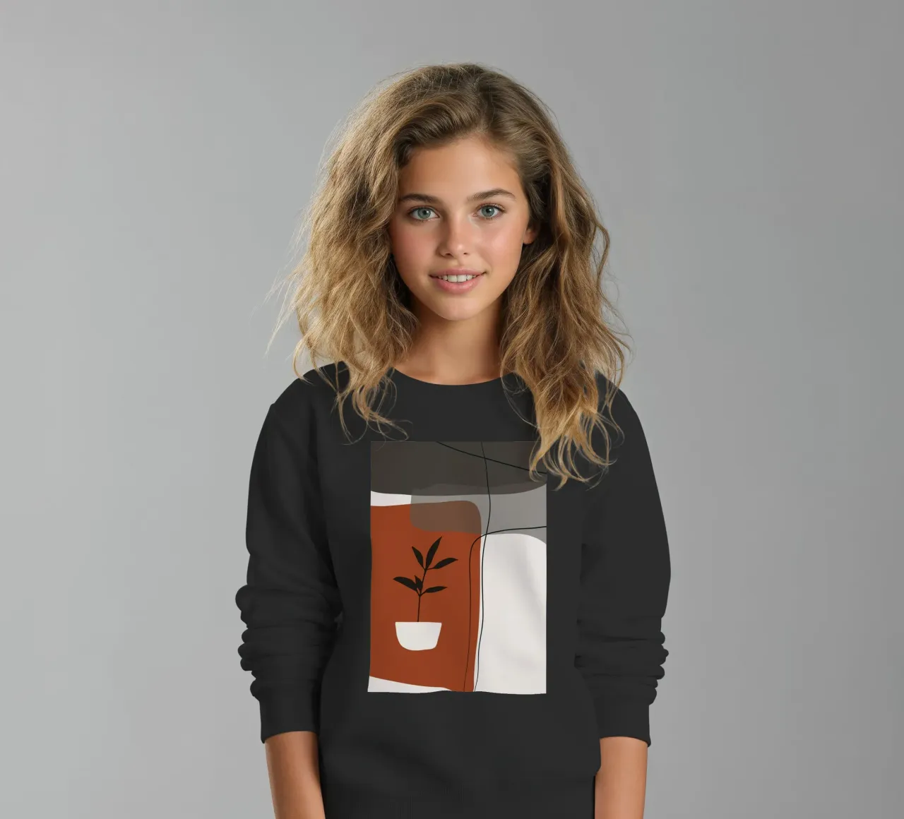 Minimalistic simple potted felpa bambino da edsonramosart