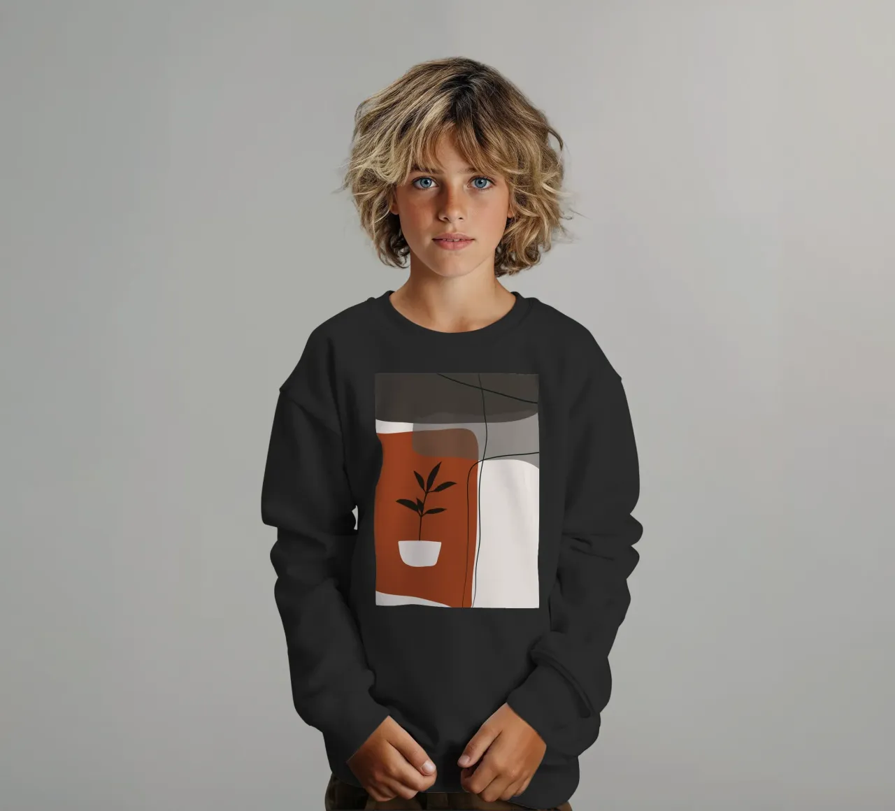 Minimalistic simple potted felpa bambino da edsonramosart