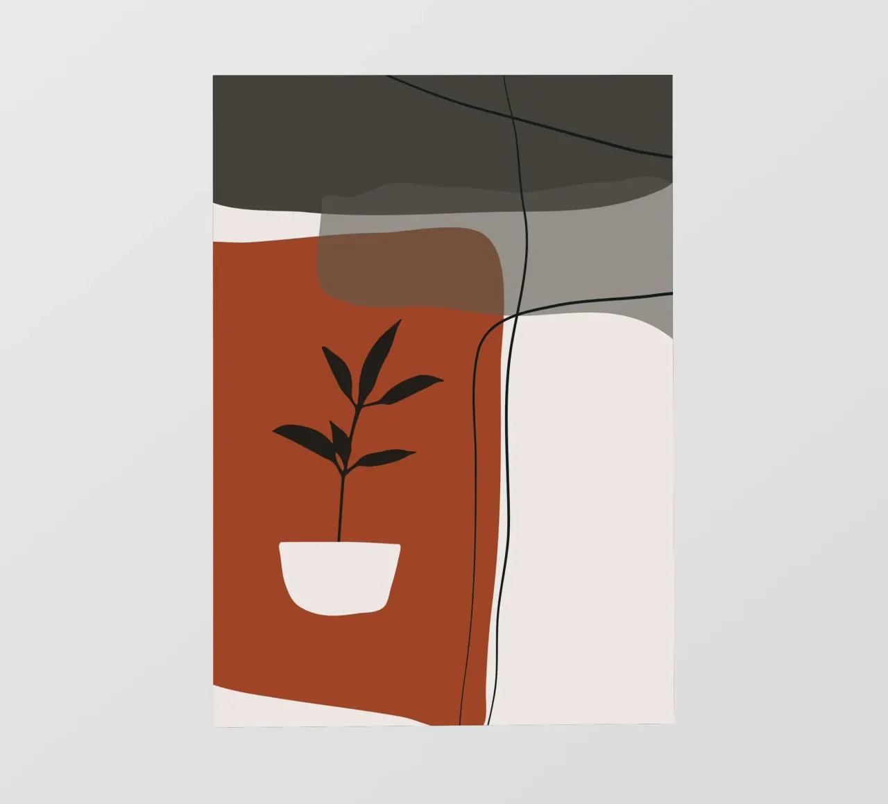 Minimalistic simple potted backlit film by edsonramosart