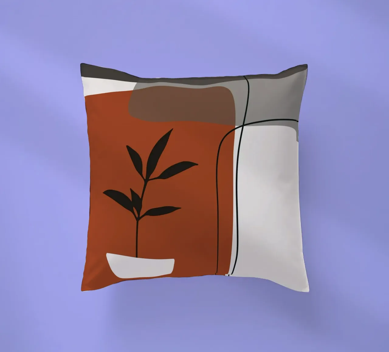 Minimalistic simple potted cuscino da edsonramosart
