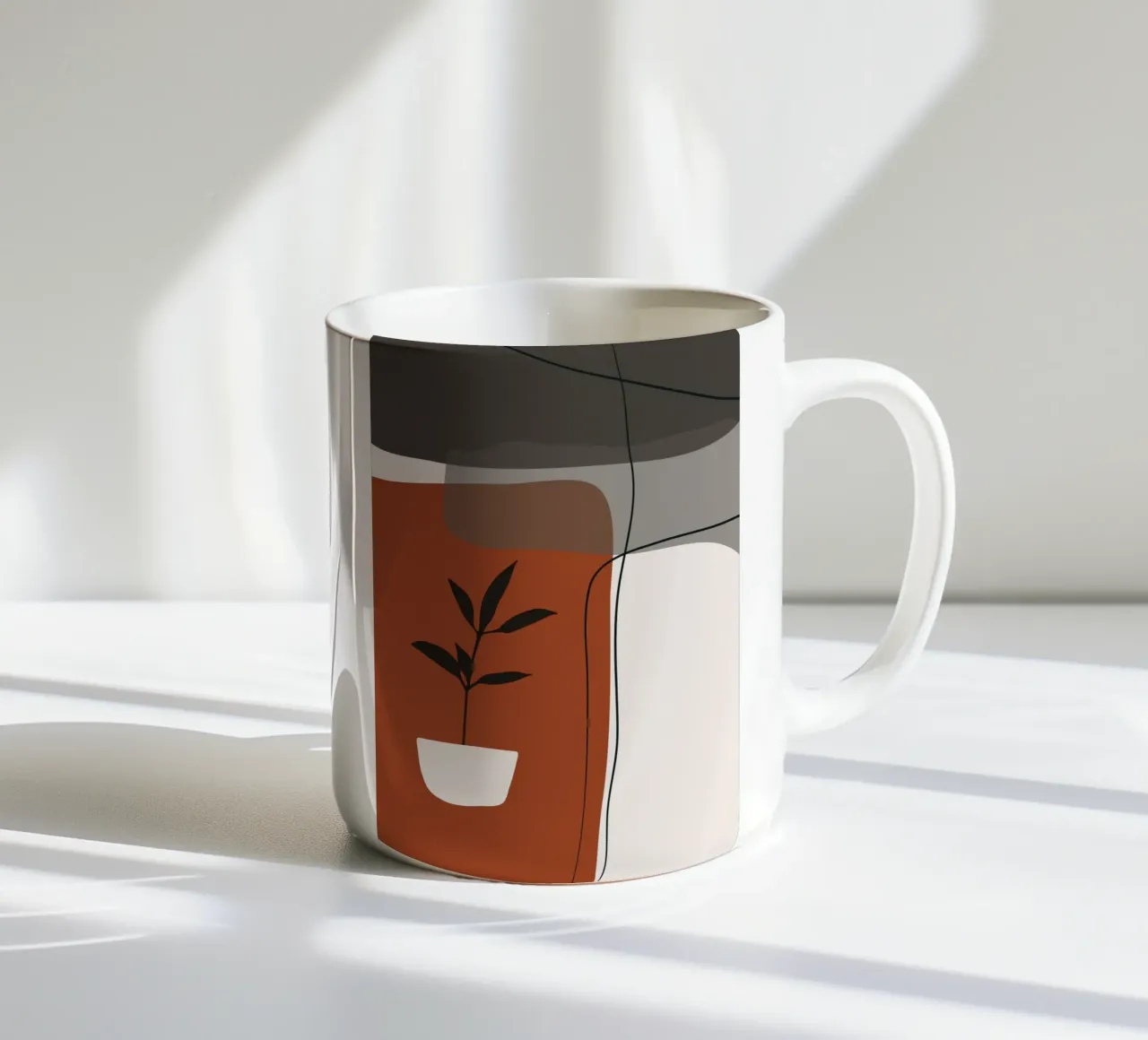 Minimalistic simple potted tazza in ceramica da edsonramosart