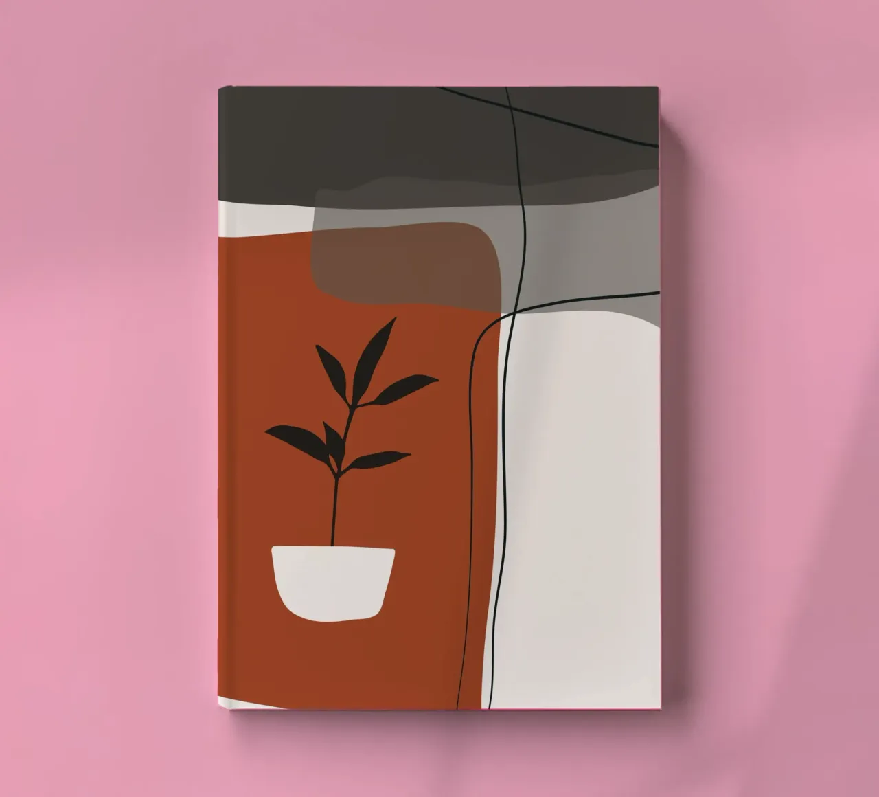 Minimalistic simple potted notebook by edsonramosart