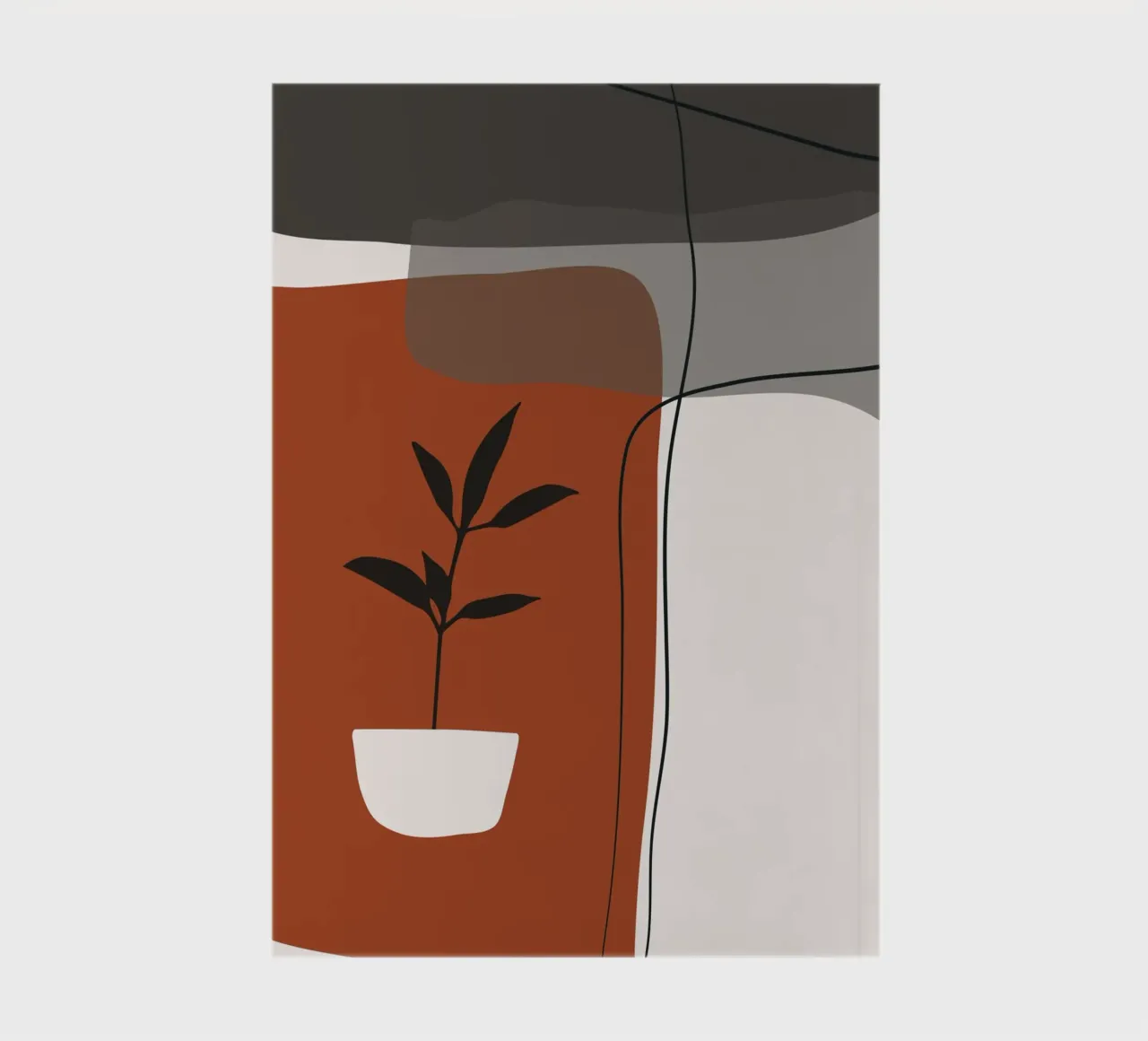 Minimalistic simple potted notebook by edsonramosart