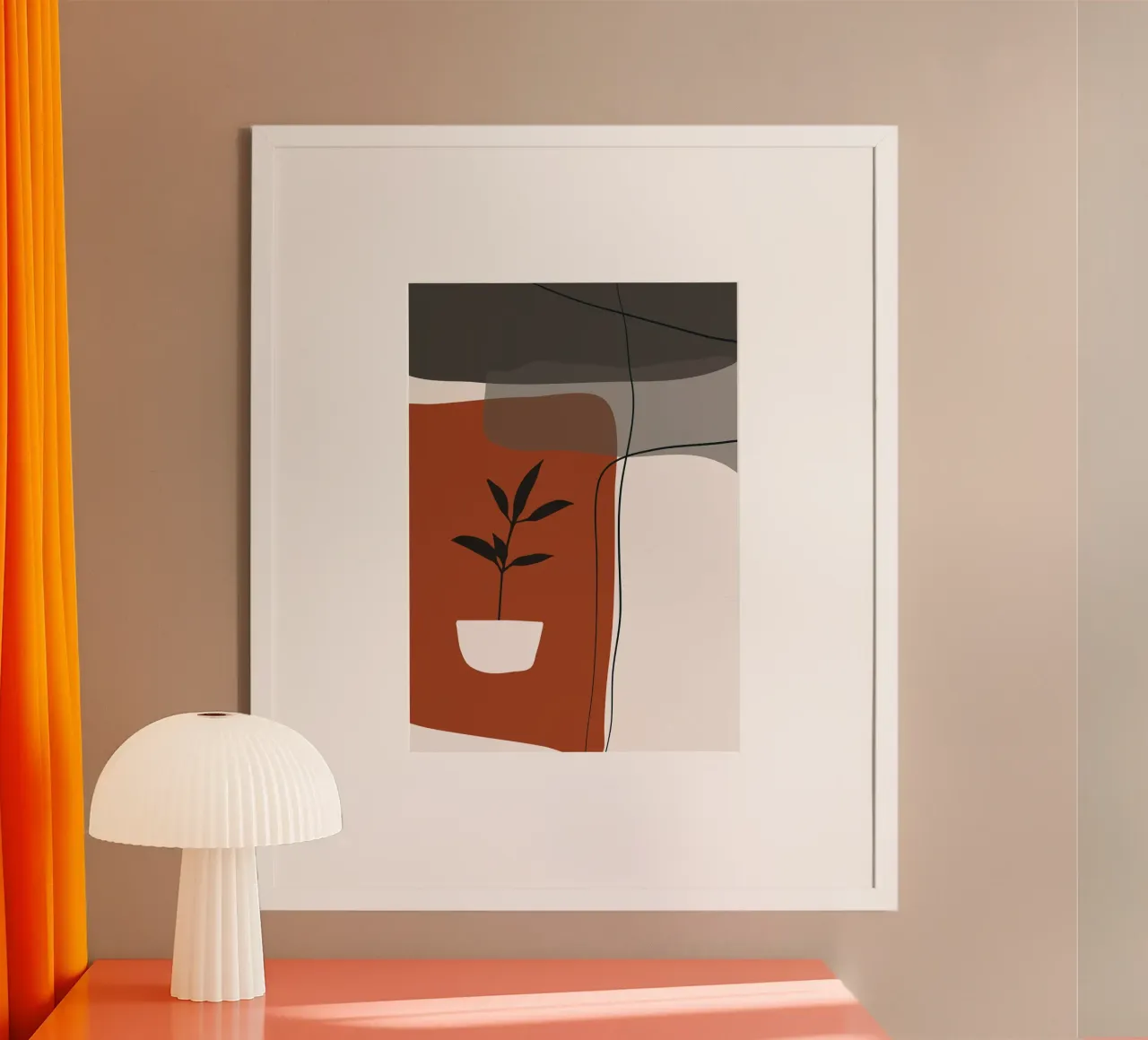 Minimalistic simple potted carta hahnemühle da edsonramosart