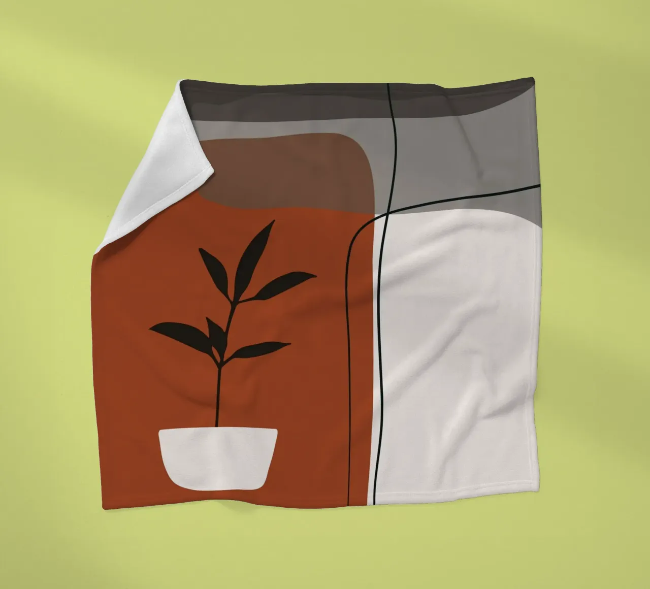 Minimalistic simple potted coperta in pile da edsonramosart