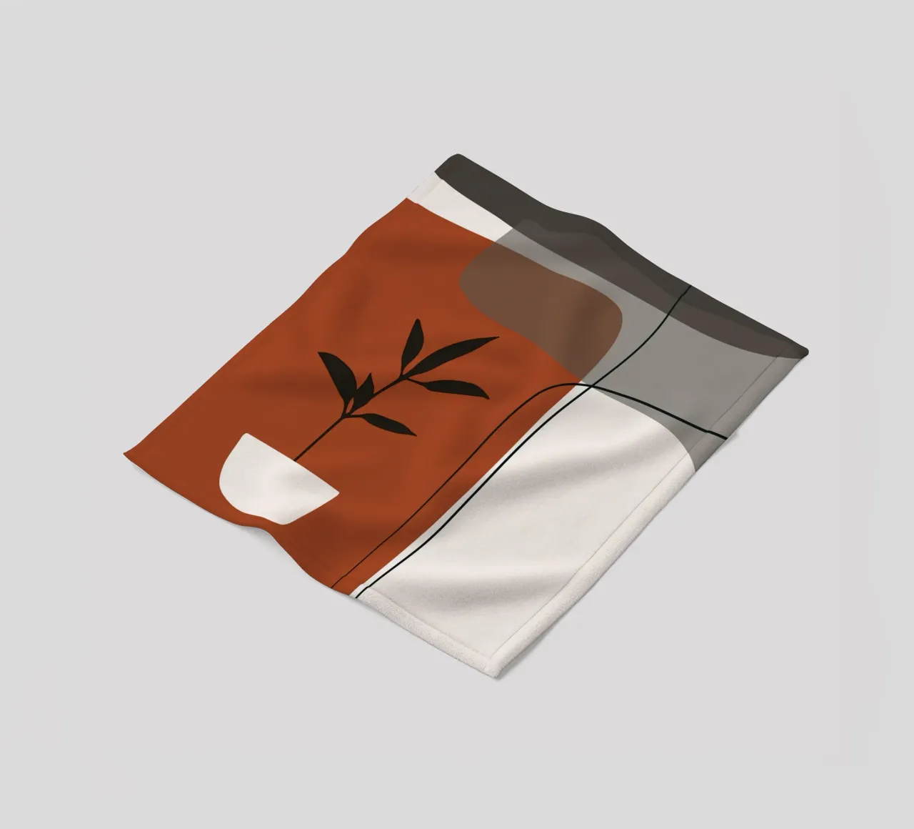 Minimalistic simple potted coperta in pile da edsonramosart