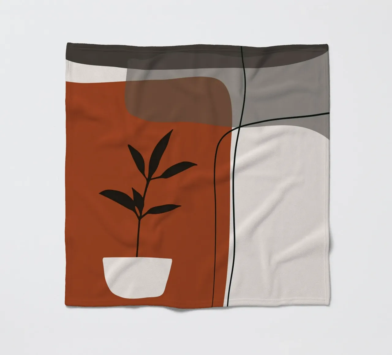 Minimalistic simple potted coperta in pile da edsonramosart