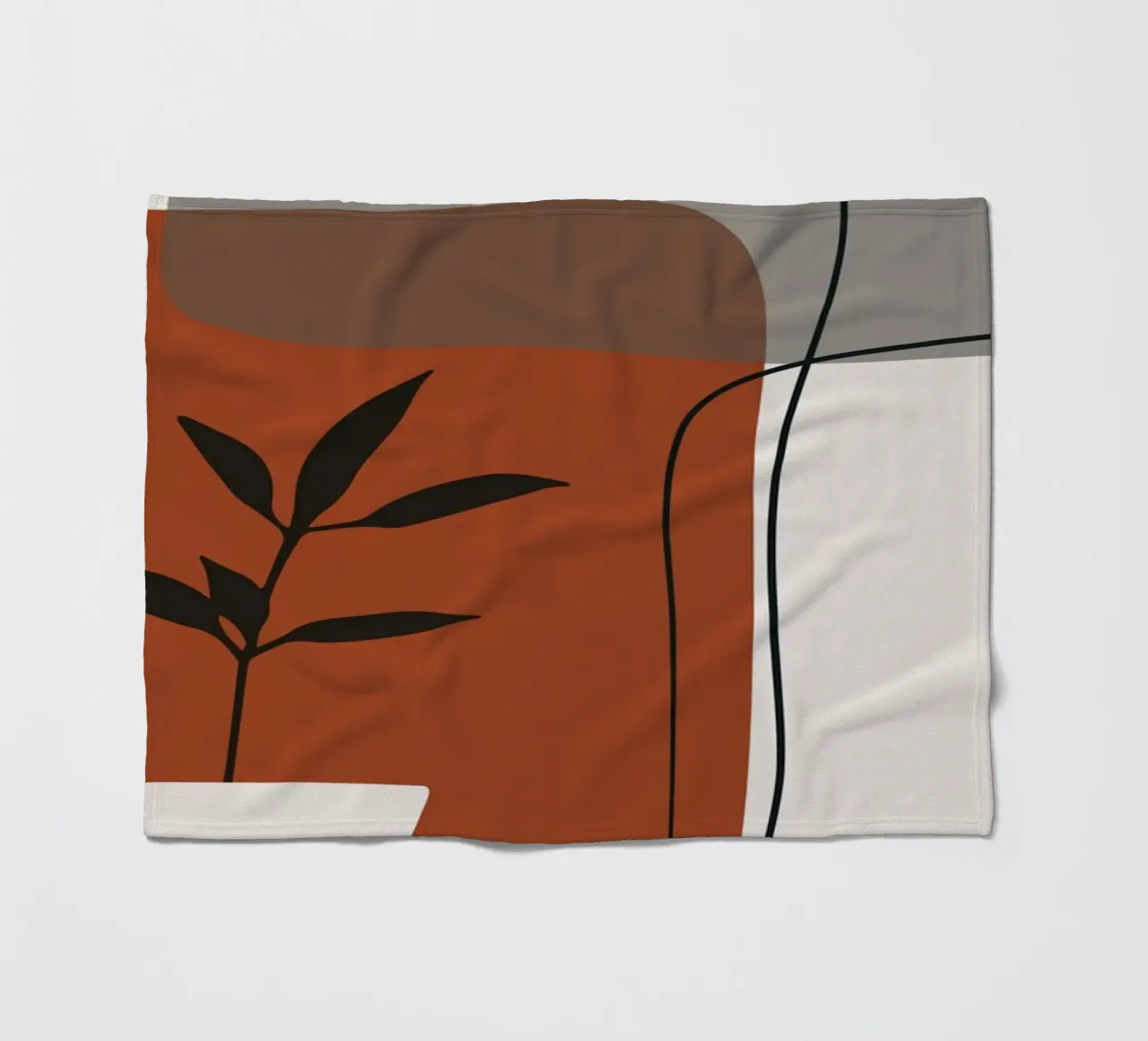 Minimalistic simple potted coperta in pile da edsonramosart