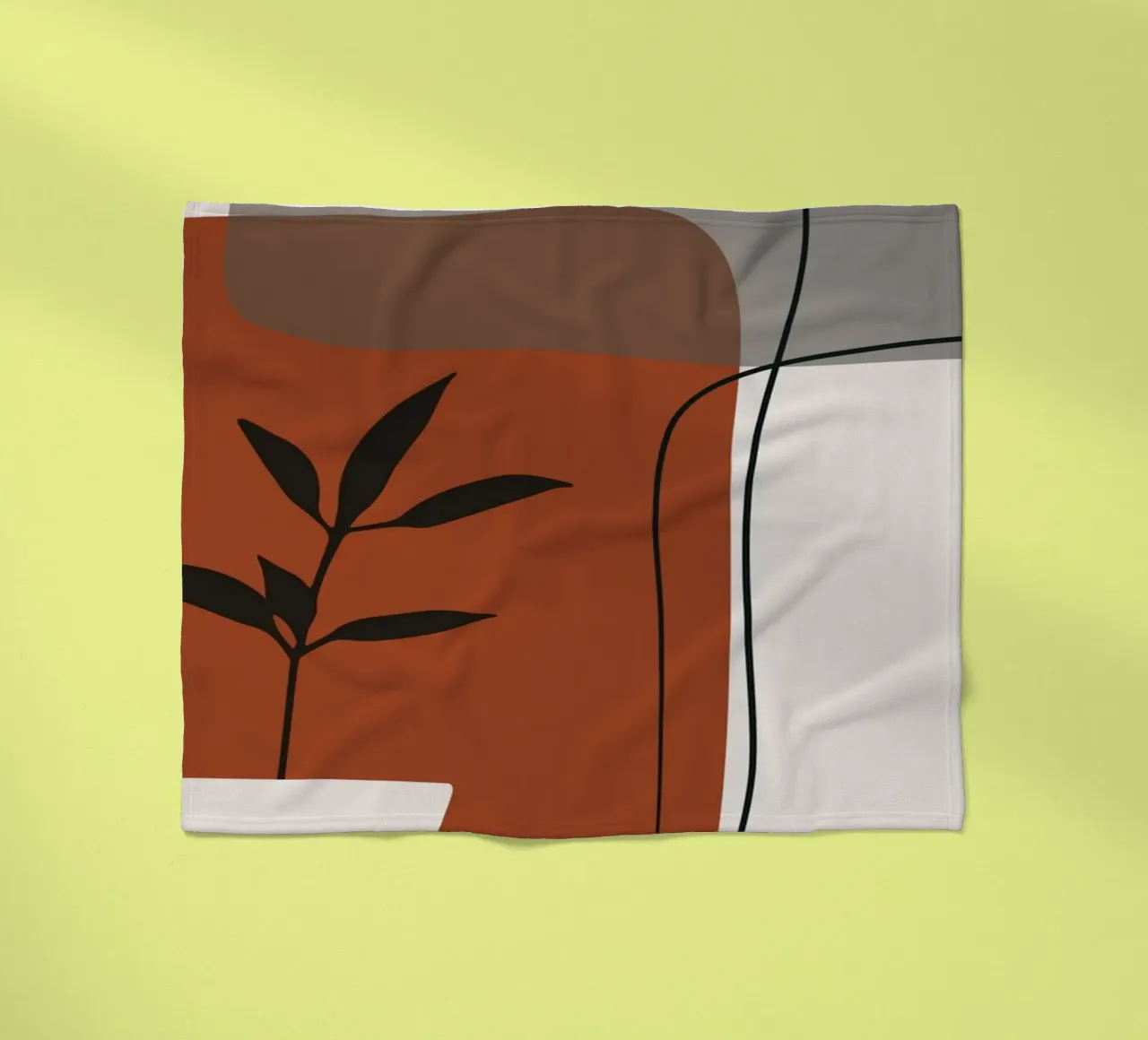 Minimalistic simple potted coperta in pile da edsonramosart