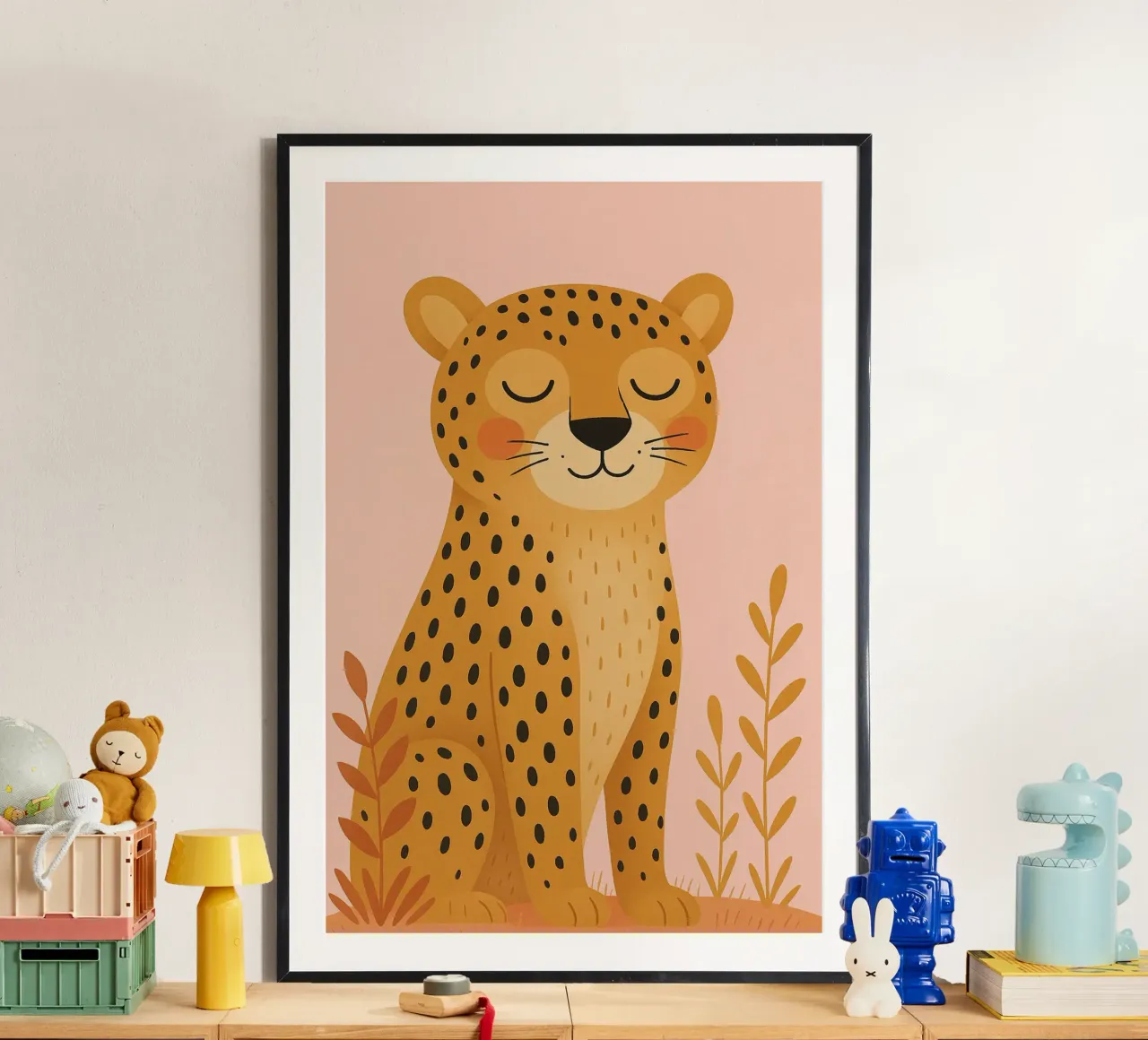 Tigre stilizzata - Animale per bambini carta hahnemühle da Tiny Tails & Stripes