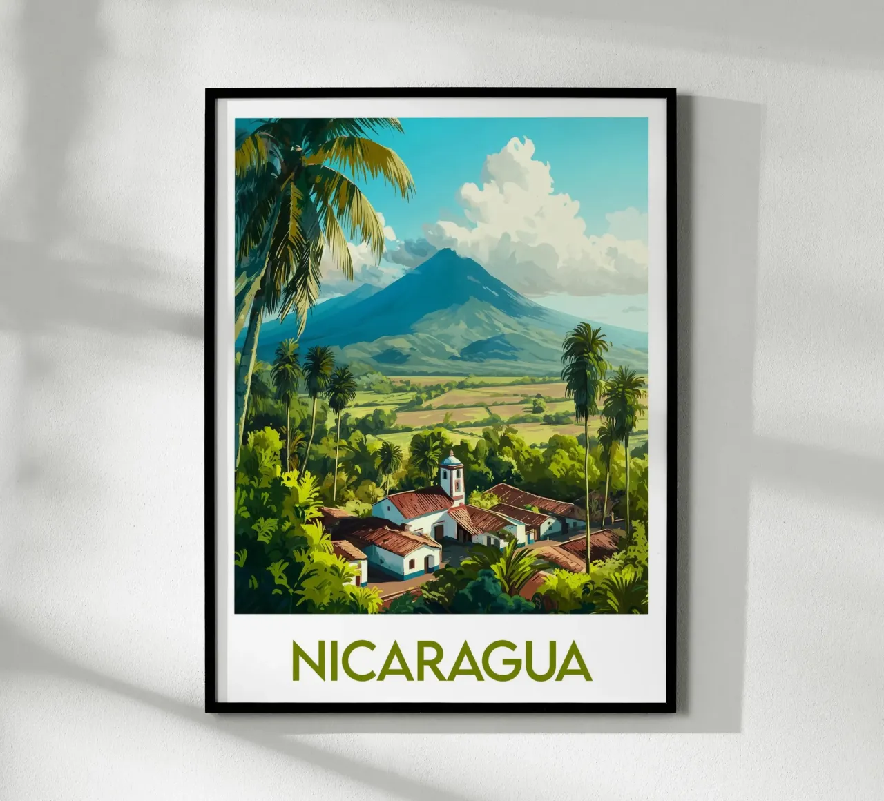 Carteles de Nicaragua poster con marco de plástico de Frame the World