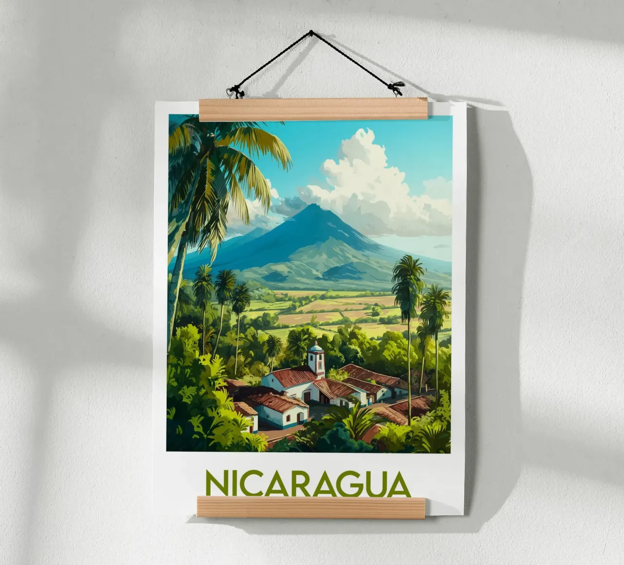 Carteles de Nicaragua poster con marco de plástico de Frame the World