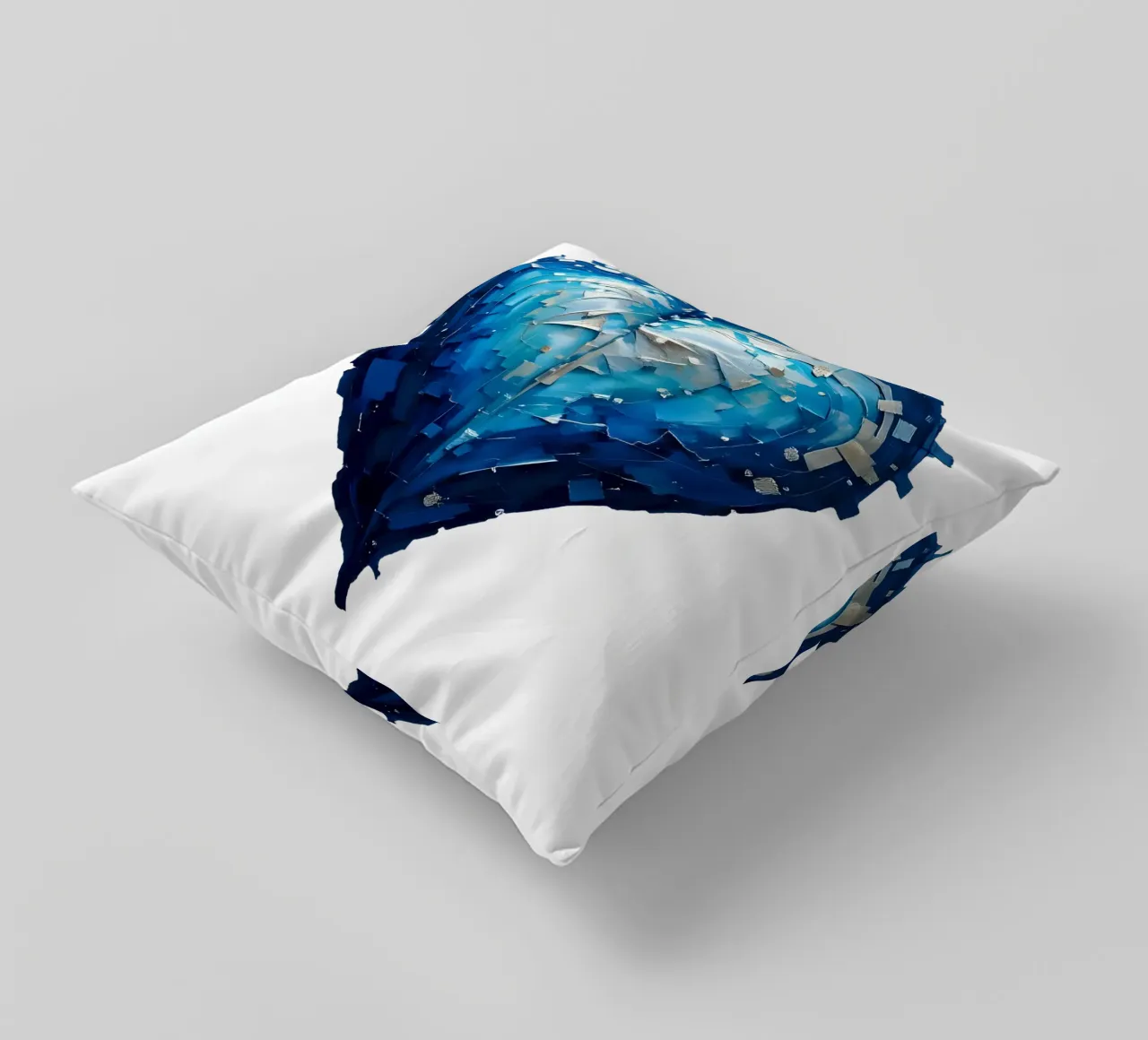 cuore_blu_argento_1a cuscino da Pink- und LoveArt by LK