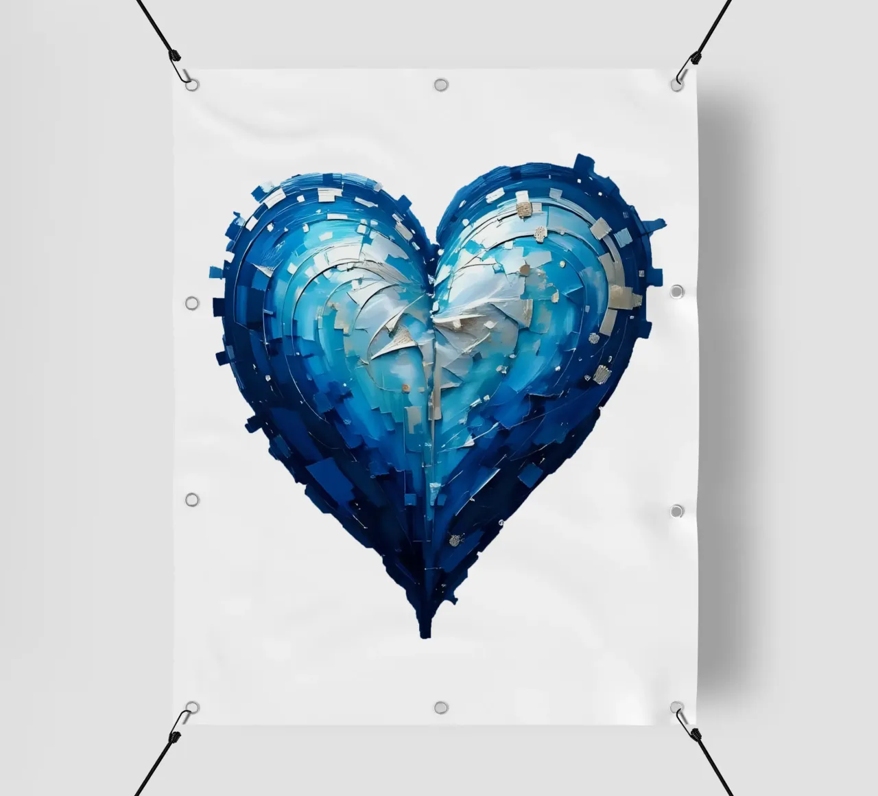 cuore_blu_argento_1a telo in pvc da Pink- und LoveArt by LK