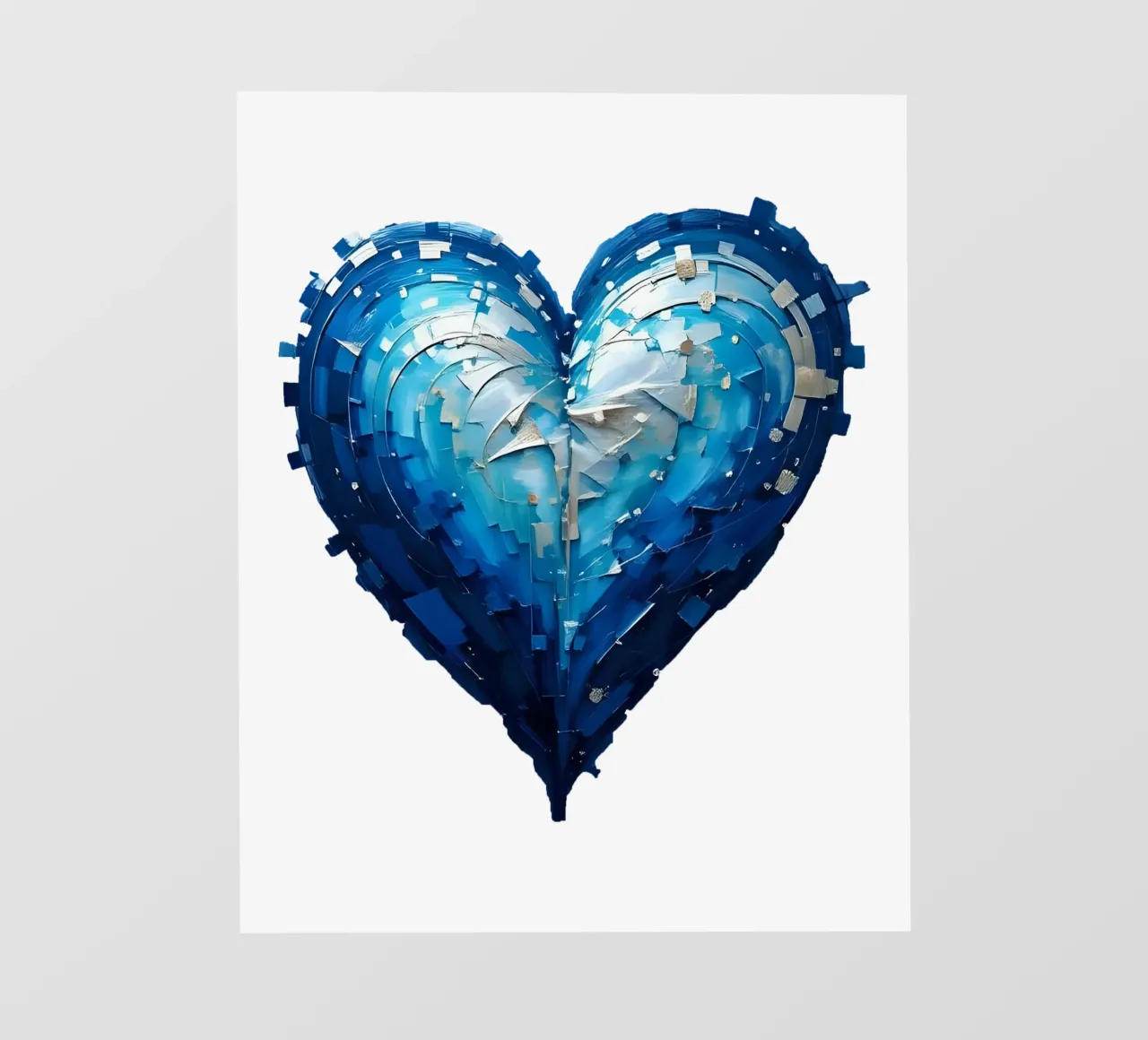 cuore_blu_argento_1a telo in pvc da Pink- und LoveArt by LK