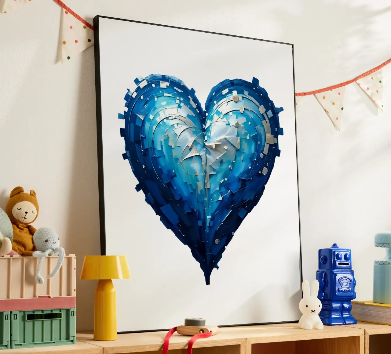 cuore_blu_argento_1a alluminio dibond da Pink- und LoveArt by LK