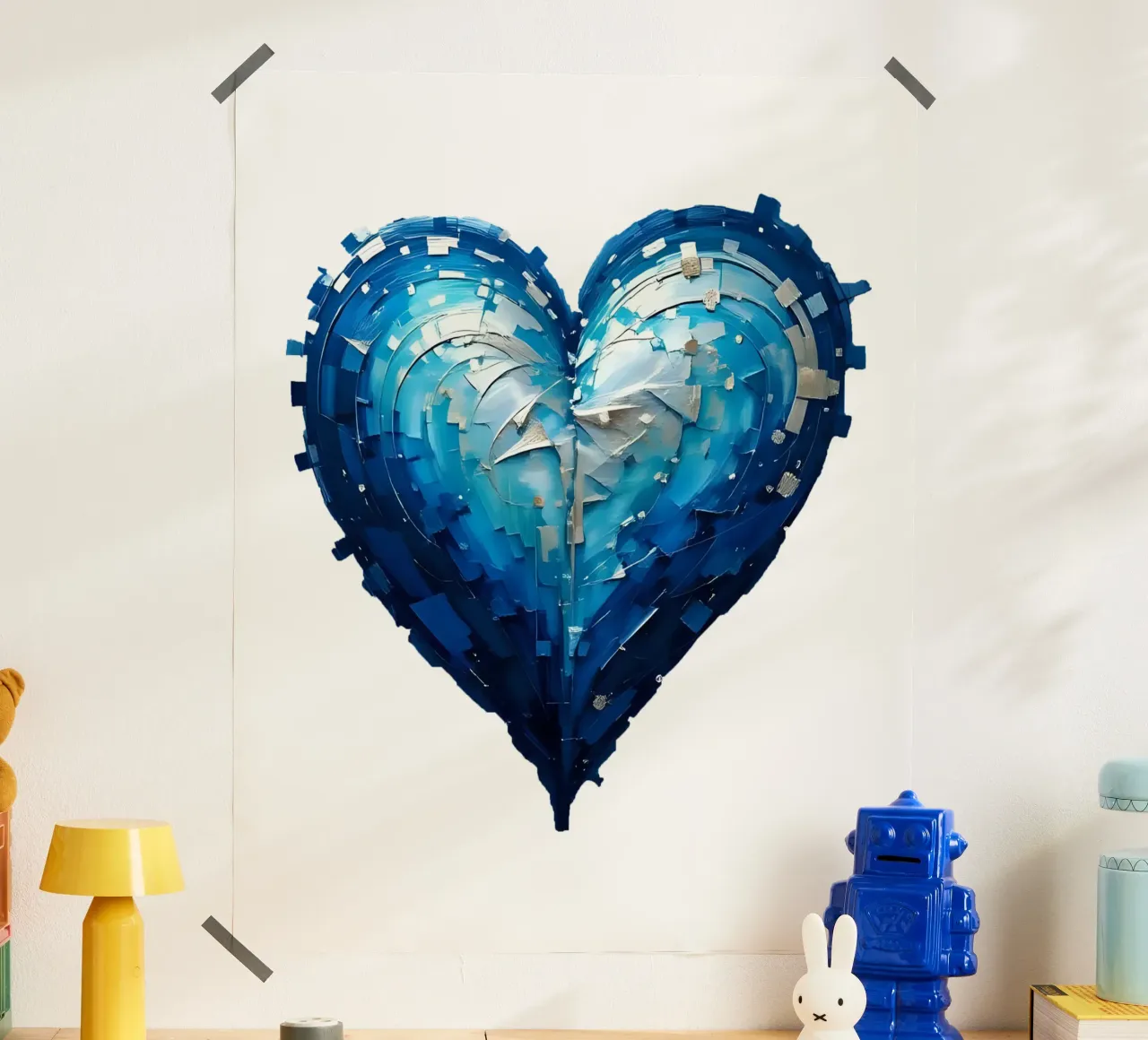 cuore_blu_argento_1a carta hahnemühle da Pink- und LoveArt by LK