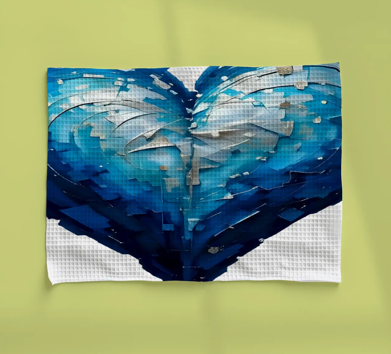 cuore_blu_argento_1a canovaccio da cucina da Pink- und LoveArt by LK