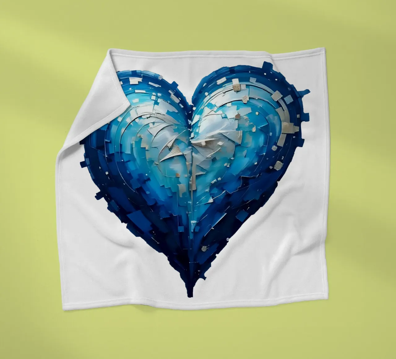 cuore_blu_argento_1a coperta in pile da Pink- und LoveArt by LK