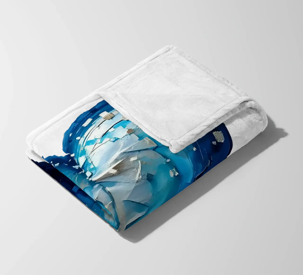 cuore_blu_argento_1a coperta in pile da Pink- und LoveArt by LK