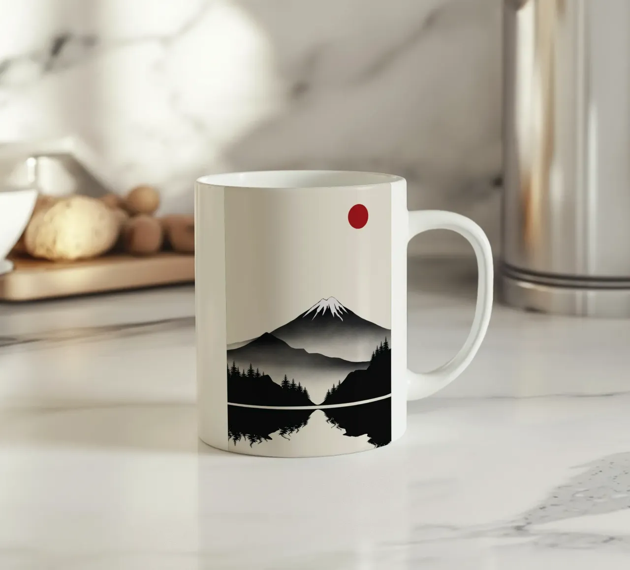 Montagna giapponese tazza in ceramica da Little Dean