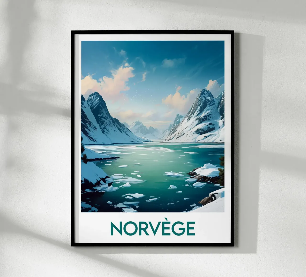 Poster della Norvegia poster con telaio in legno da Frame the World