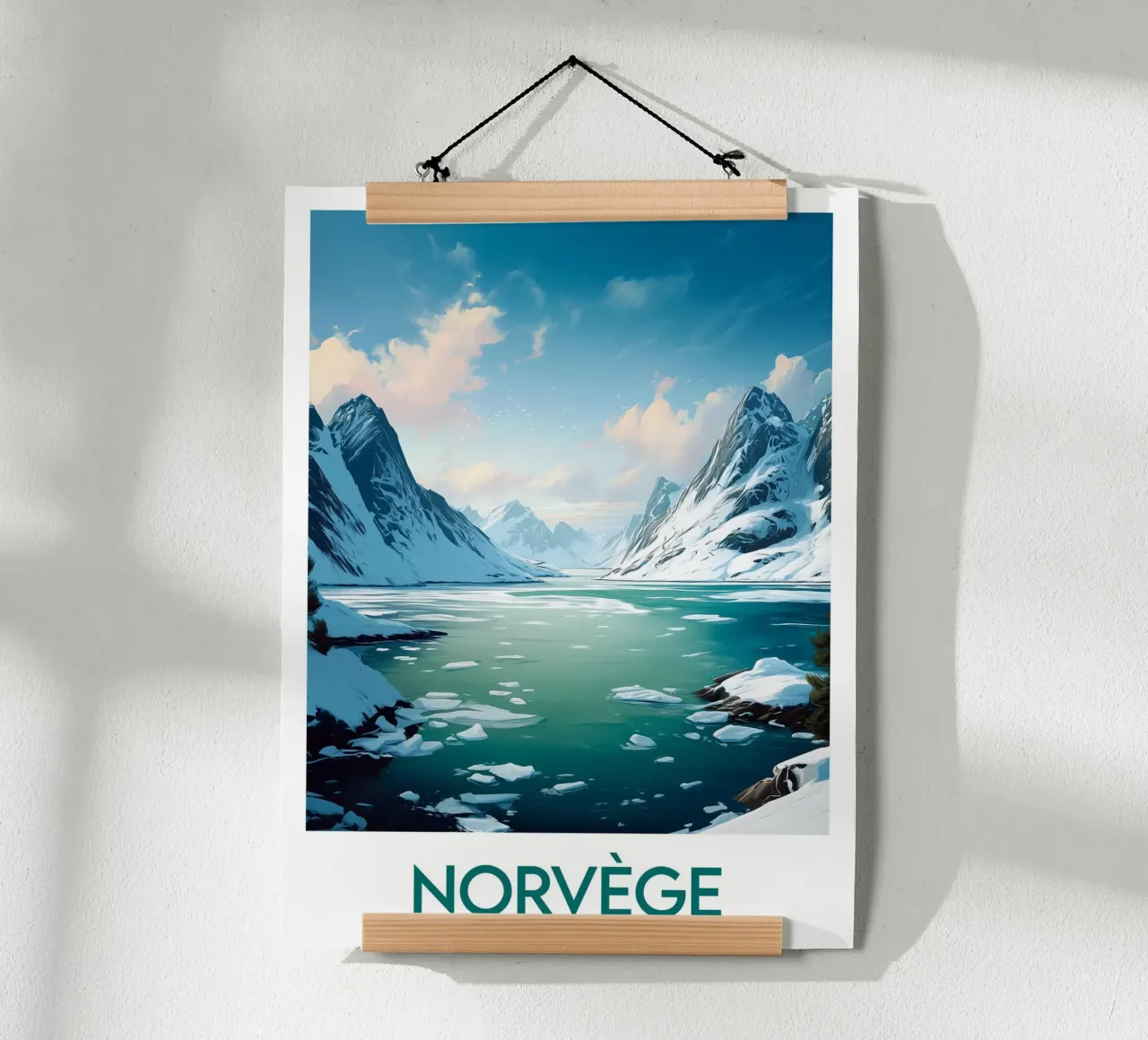 Poster della Norvegia poster con telaio in legno da Frame the World