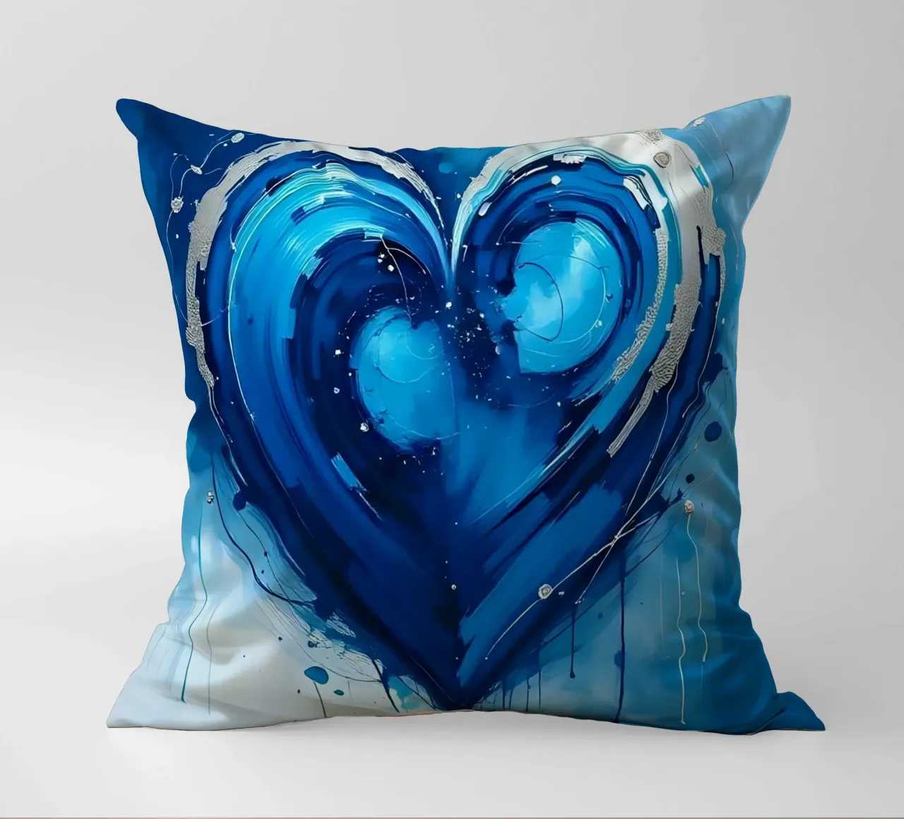 cuore_blu_argento_2 cuscino da Pink- und LoveArt by LK