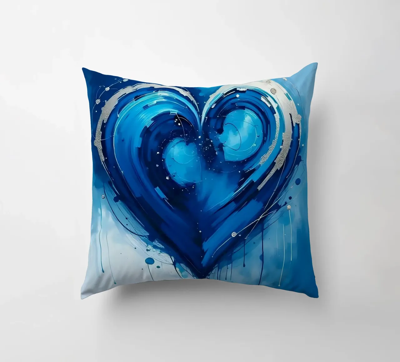 cuore_blu_argento_2 cuscino da Pink- und LoveArt by LK