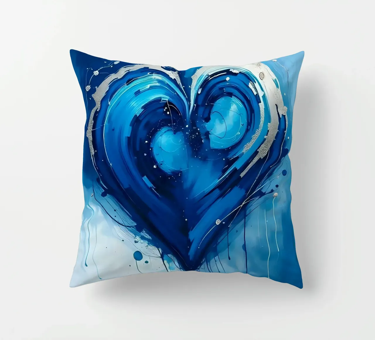 cuore_blu_argento_2 cuscino da Pink- und LoveArt by LK