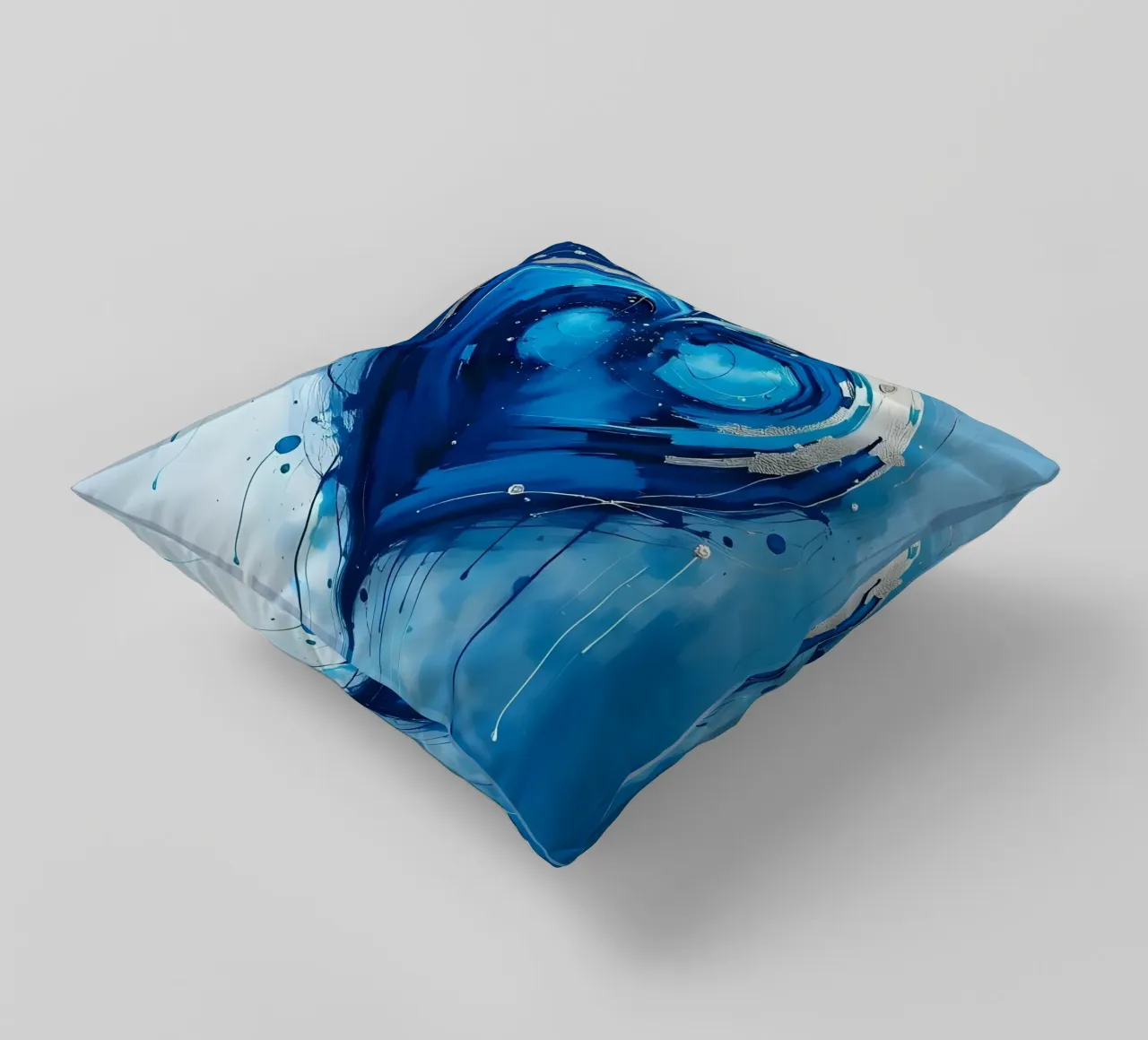 cuore_blu_argento_2 cuscino da Pink- und LoveArt by LK