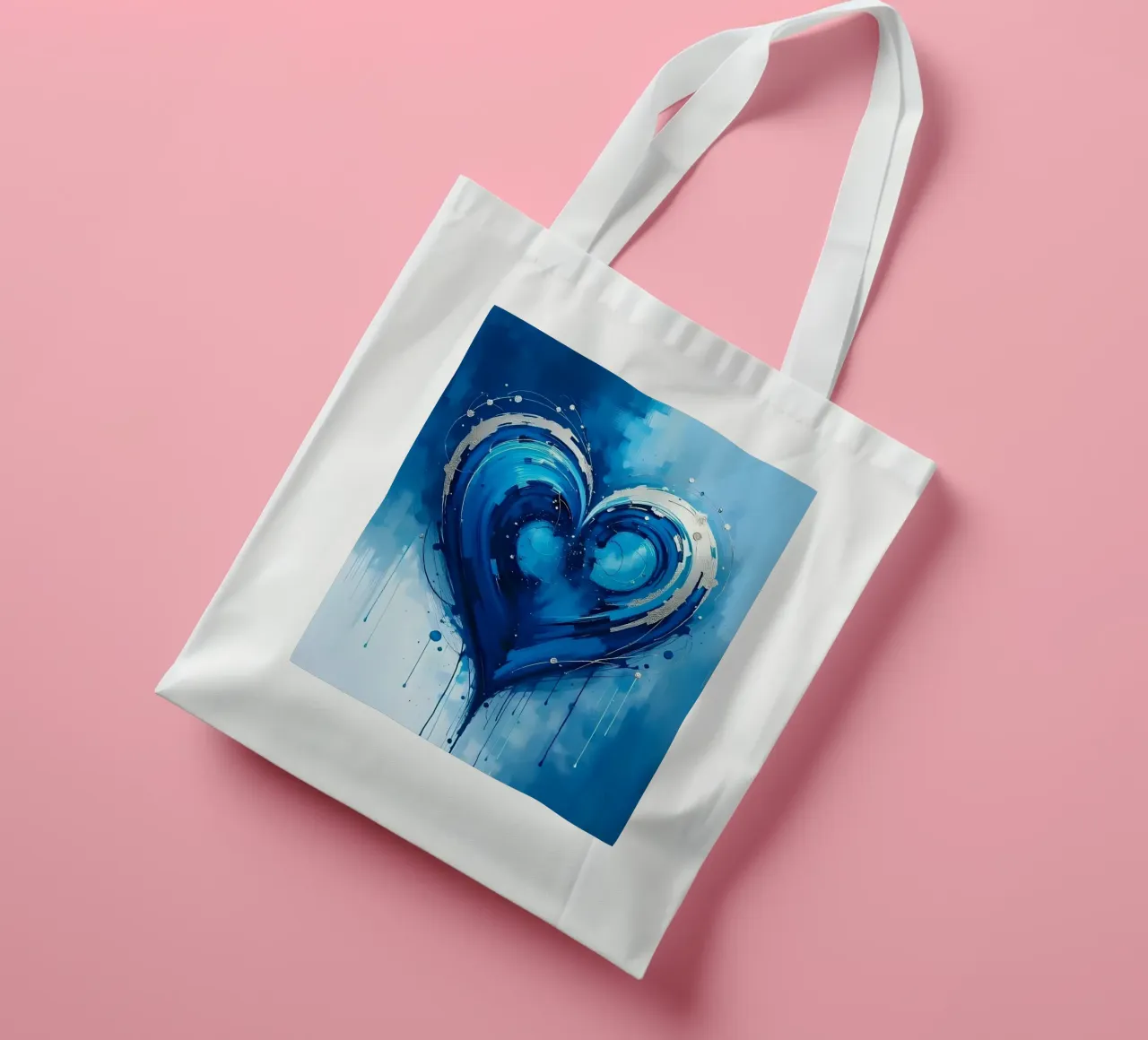 cuore_blu_argento_2 borsa in juta da Pink- und LoveArt by LK