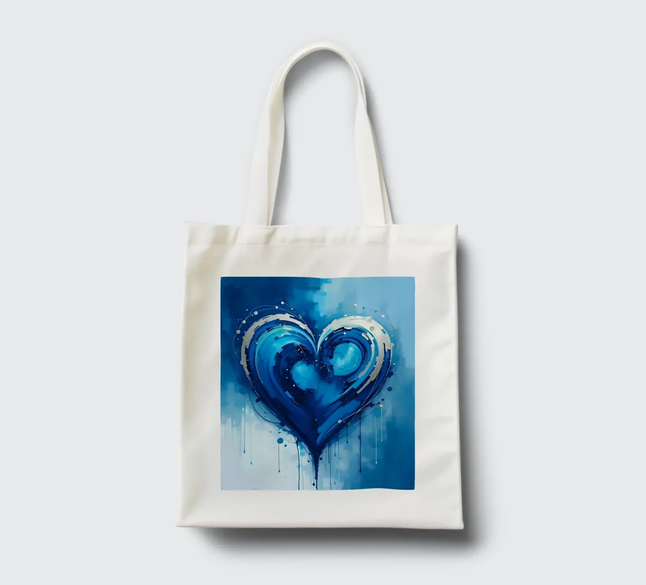 cuore_blu_argento_2 borsa in juta da Pink- und LoveArt by LK