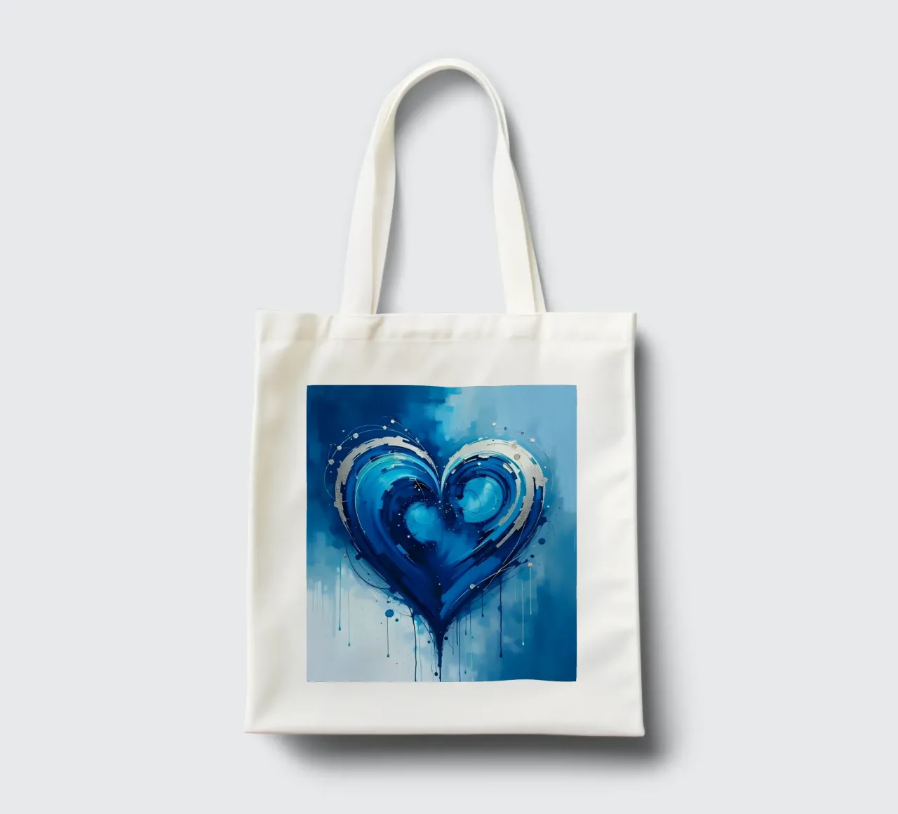 cuore_blu_argento_2 borsa in juta da Pink- und LoveArt by LK