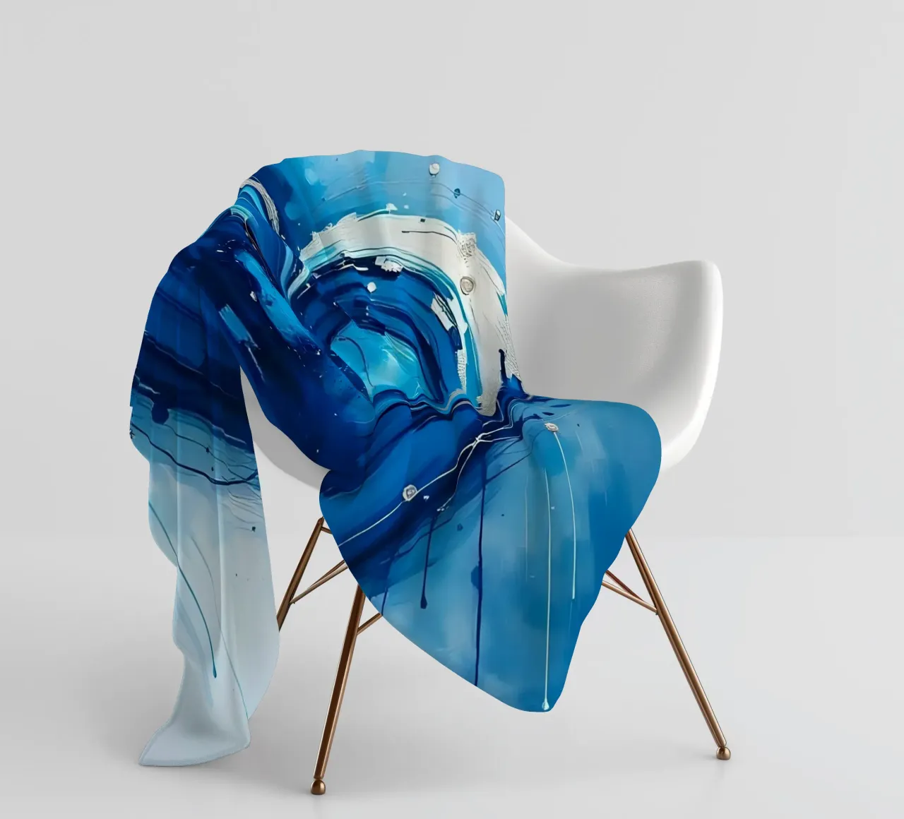 cuore_blu_argento_2 coperta in pile da Pink- und LoveArt by LK